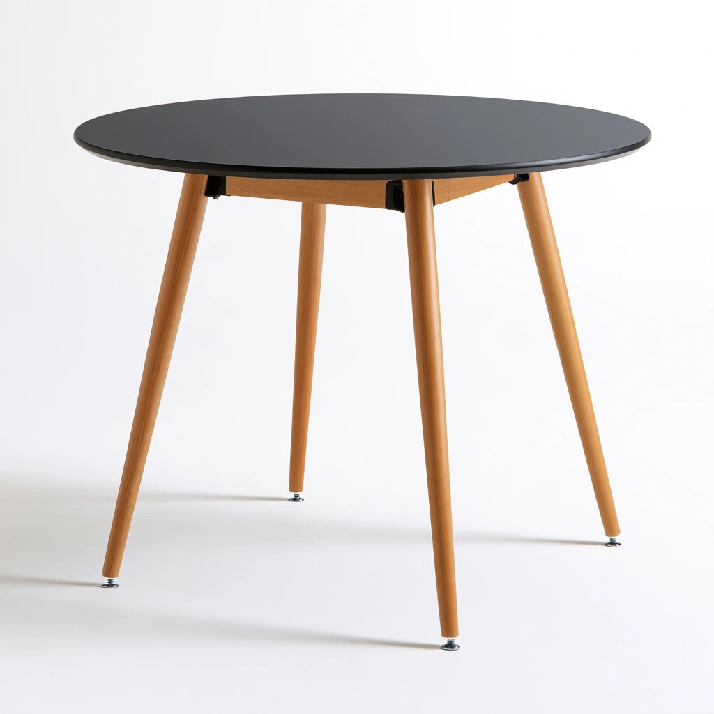 Tavolo da pranzo dalle linee essenziali, colore grigio